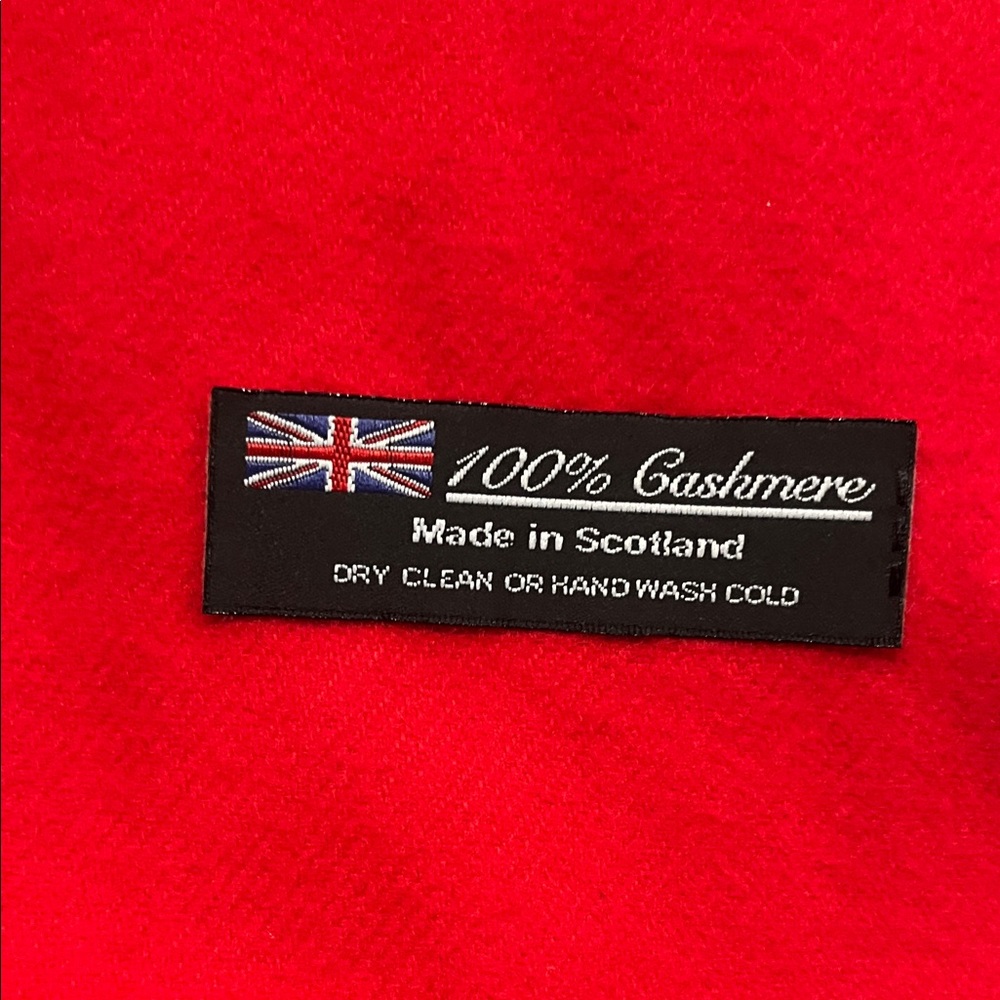 Red Cashmere Scarf - Picture 2 of 3